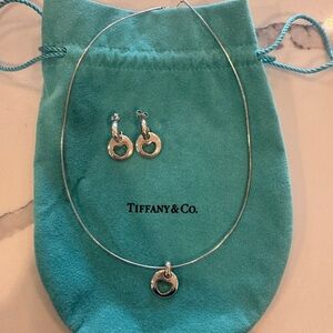 Tiffany & Co. Silver Circle Necklace and Earrings